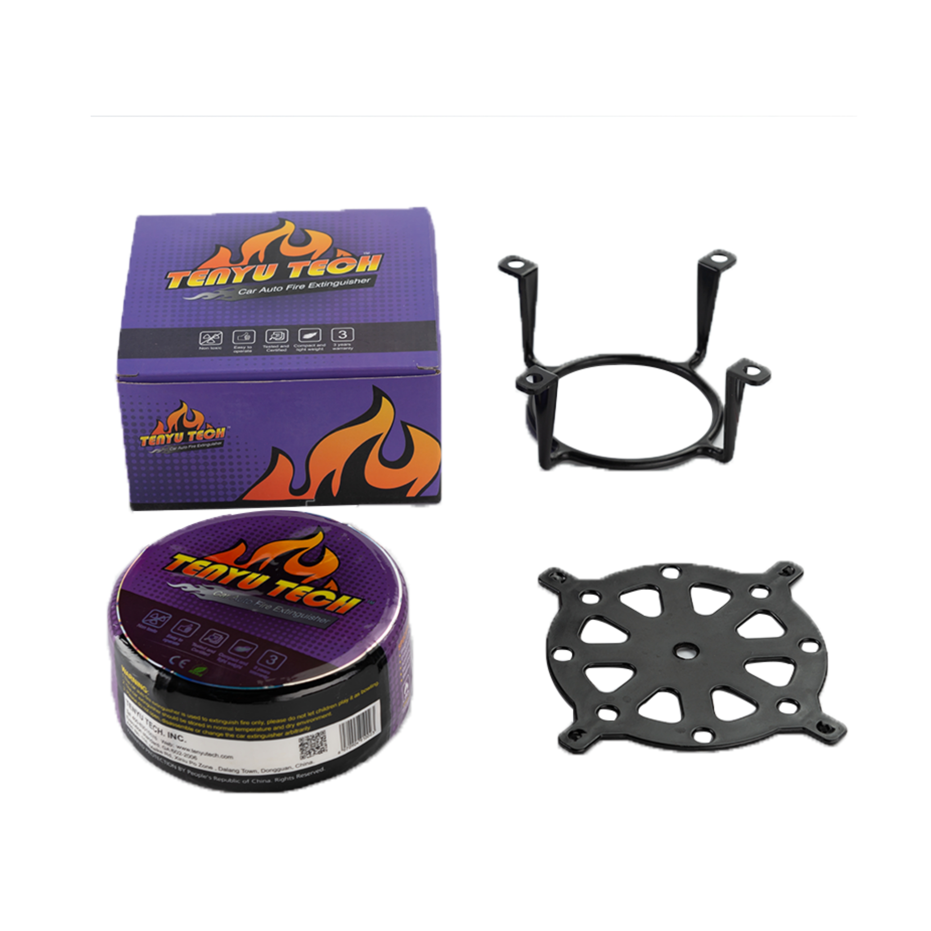 Tenyu 0.8 كجم جهاز طفاية حريق تلقائي محمول مسحوق جاف تقرير CE / مصنع MSDS عملية بسيطة طفاية حريق